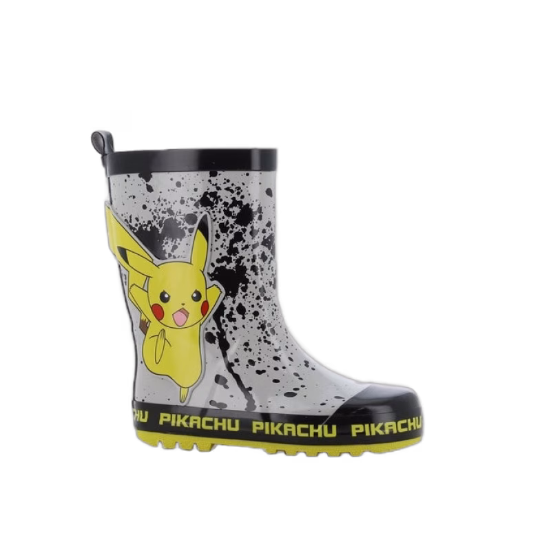 Pokemon Gummistövlar, Light Grey/Black, 28