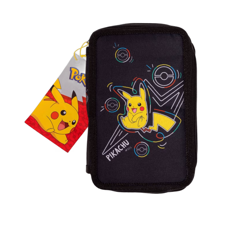 Pokémon  Neon Dubbelpennfodral, Svart