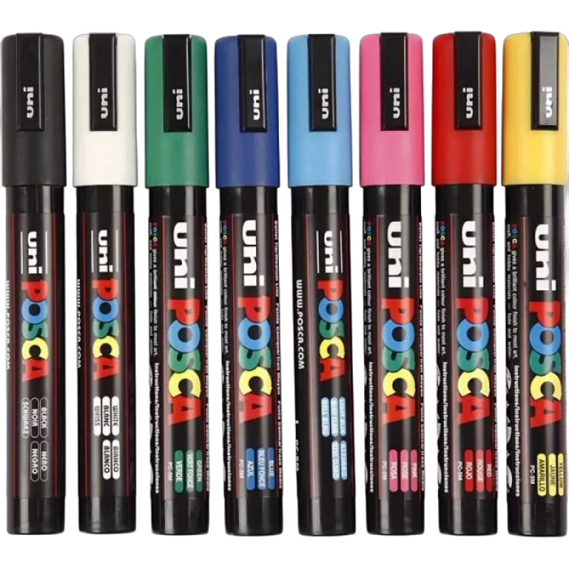 Posca Marker PC-5M 8 st (Mixade färger)