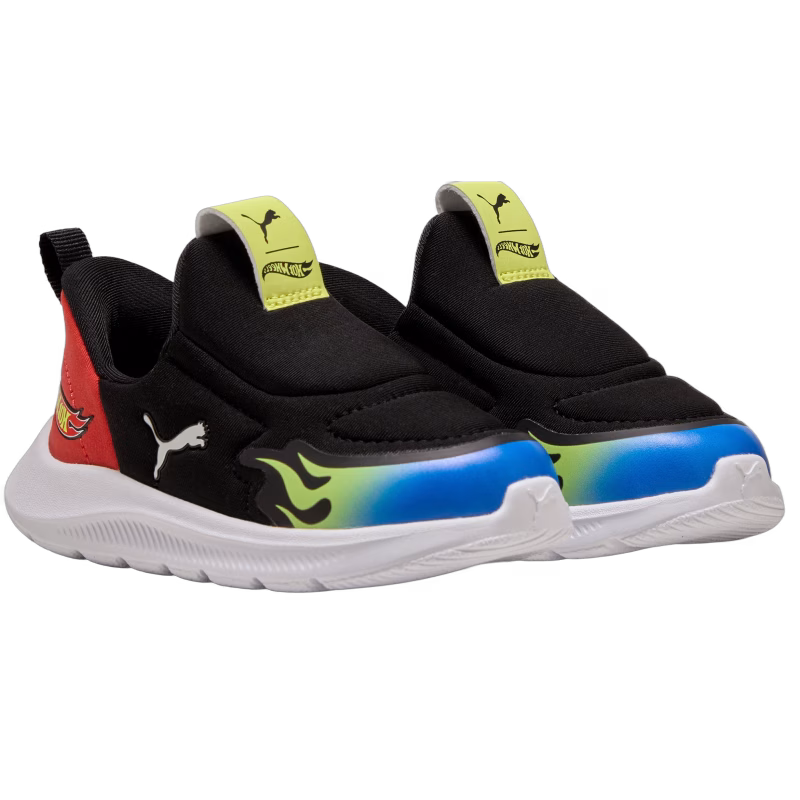 Puma Hot Wheels Fun Racer 2 Slip on Infant Sneakers, Svart, 24