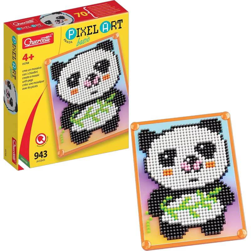 Quercetti Pixel Art Pysselset Basic Panda 943 Delar