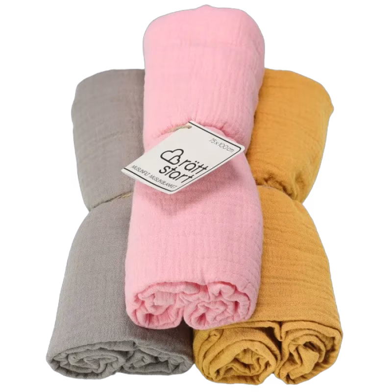 Rätt Start Muslinfiltar 3-pack (Beige/Gul/Rosa)