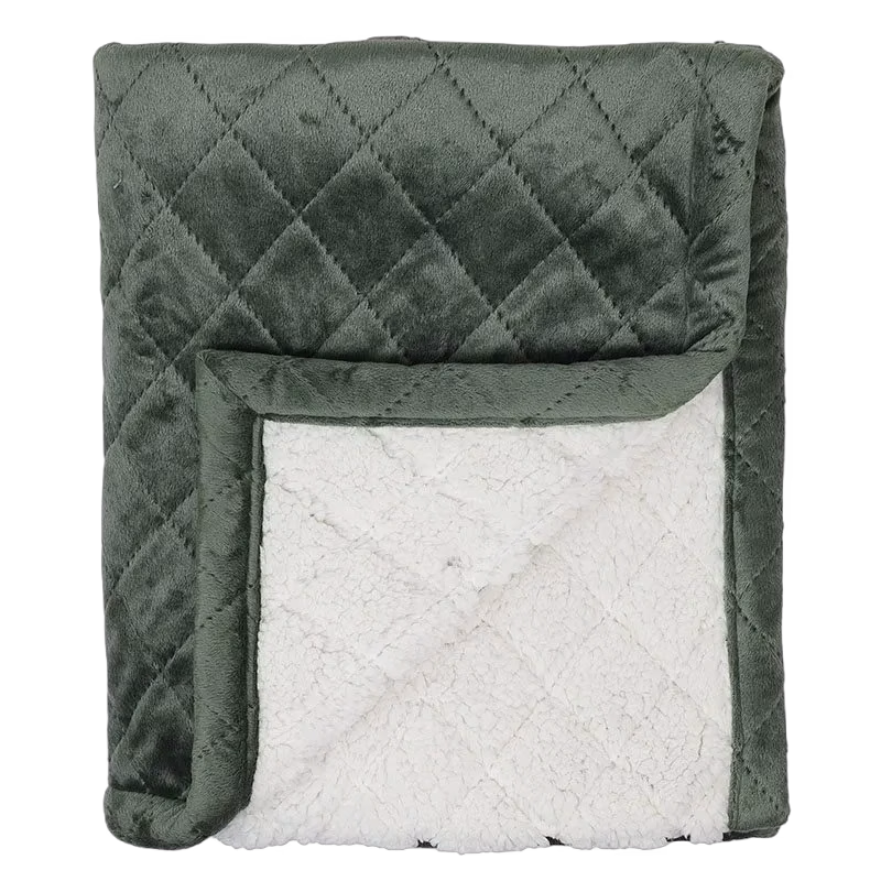 Rätt Start quiltad filt 75x100 cm, grön