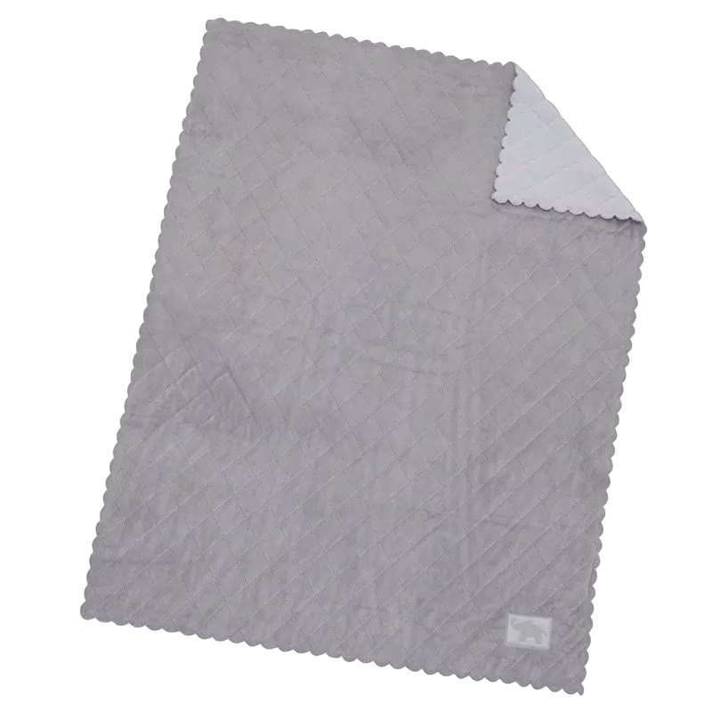 Rätt Start quiltad filt Elefant 75x100 cm, grå