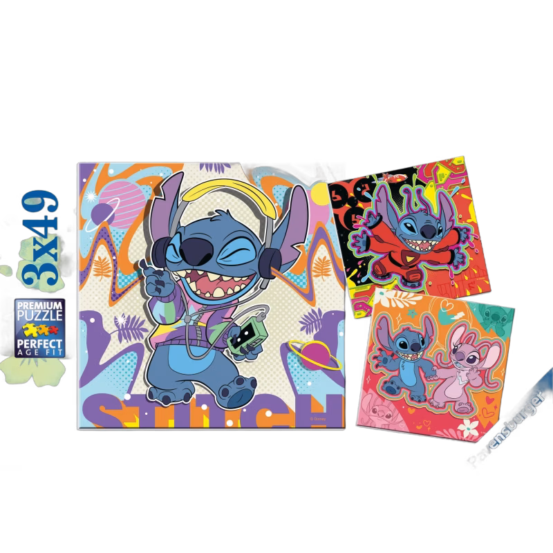 Ravensburger Disney Stitch Pussel 3x49 Bitar
