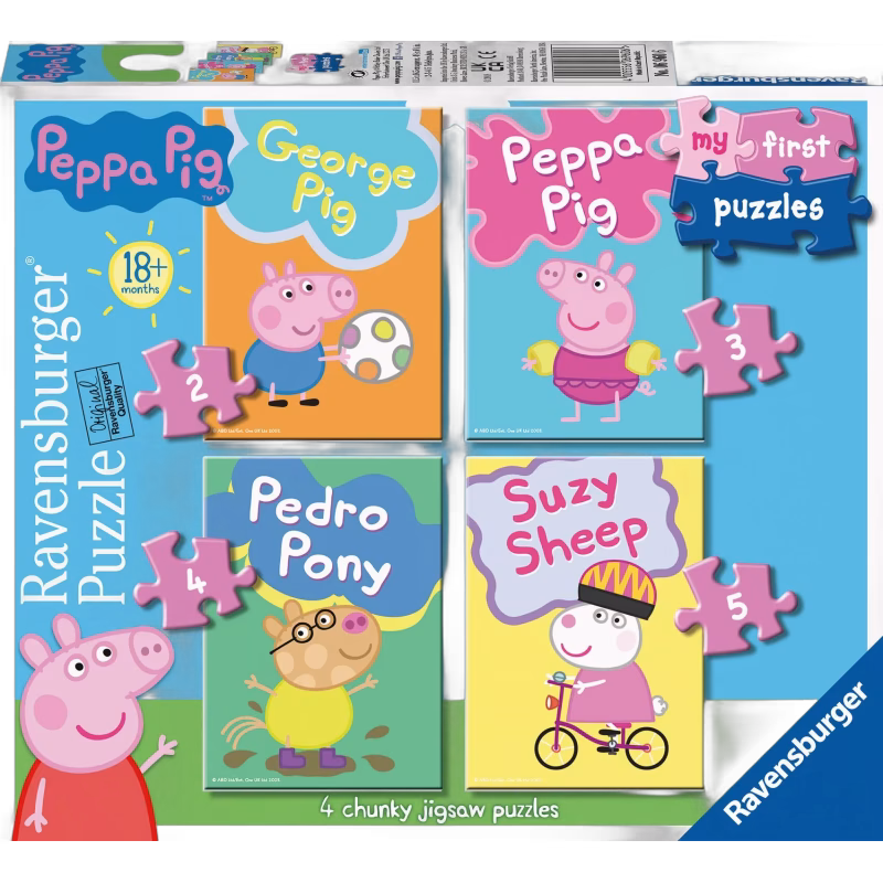 Ravensburger My First Puzzles Greta Gris Pussel 4-i-1