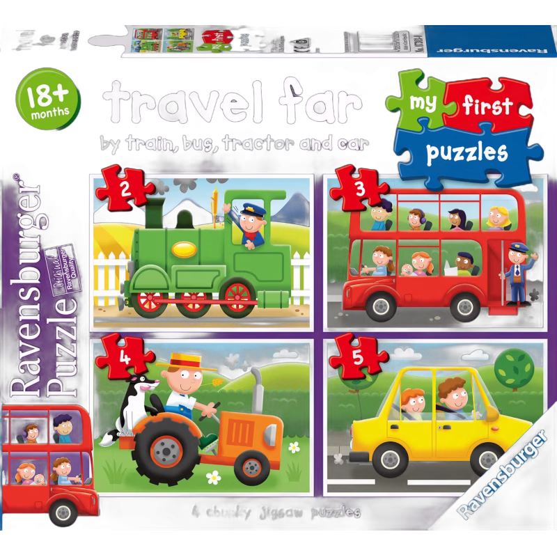 Ravensburger My First Puzzles Travel far Pussel 4-i-1