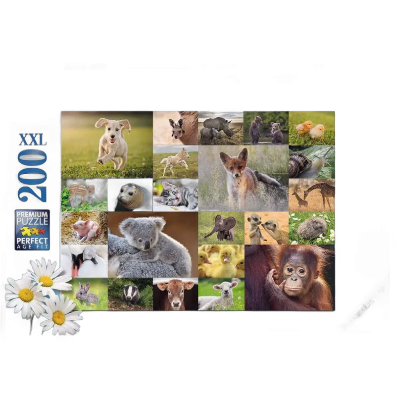 Ravensburger Pussel Animal Babies 200 Bitar