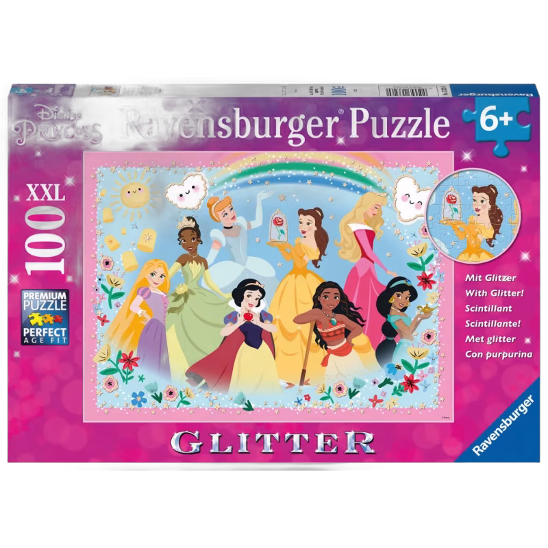 Ravensburger Pussel Disney Princess Stark, Vacker och Modig 100 Bitar