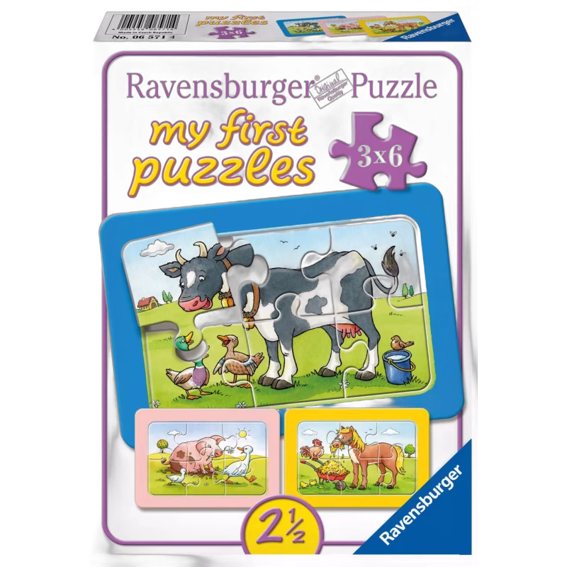 Ravensburger Pussel Djurvänner 3x6 Bitar
