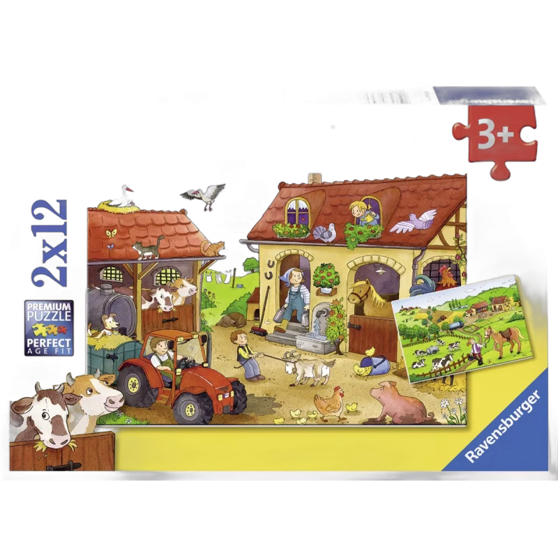 Ravensburger Pussel Farmarbete 2x12 Bitar