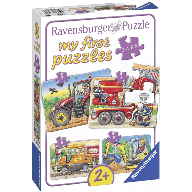 Ravensburger Pussel Fordon 2, 4, 6 &  8 Bitar