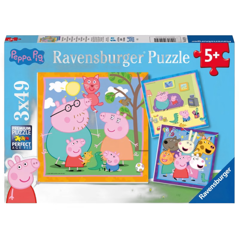 Ravensburger Pussel Greta Gris 3x49 Bitar