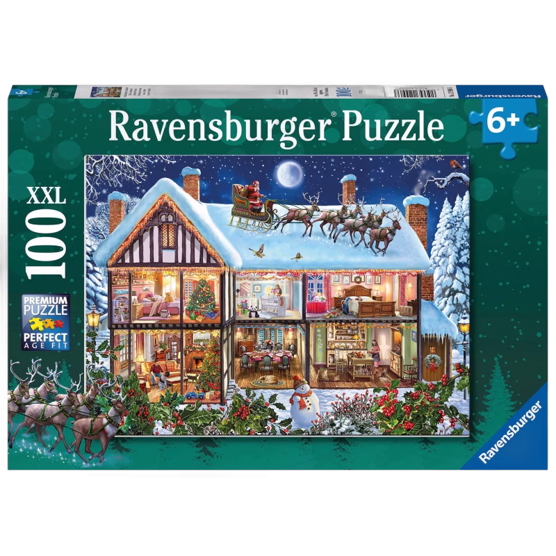 Ravensburger Pussel Jul Hemma, 100 Biar