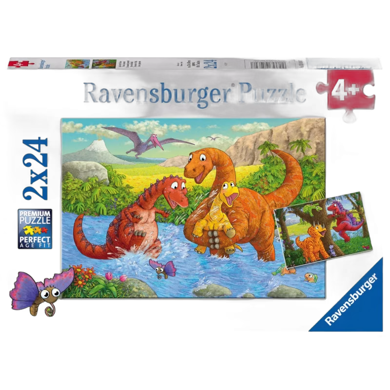 Ravensburger Pussel Lekande Dinosaurier 2x24 Bitar