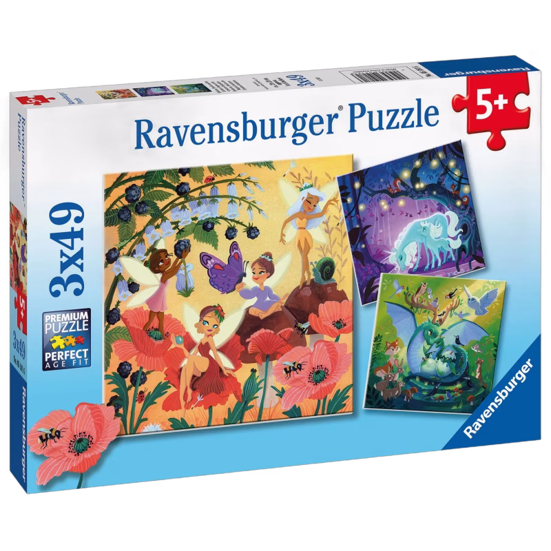 Ravensburger Pussel Magiska Karaktärer, 3X49 Bitar