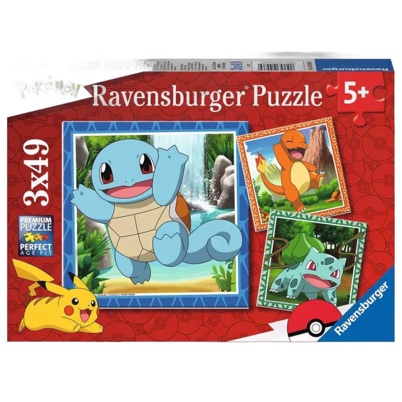 Ravensburger Pussel Pokémon 3x49 Bitar