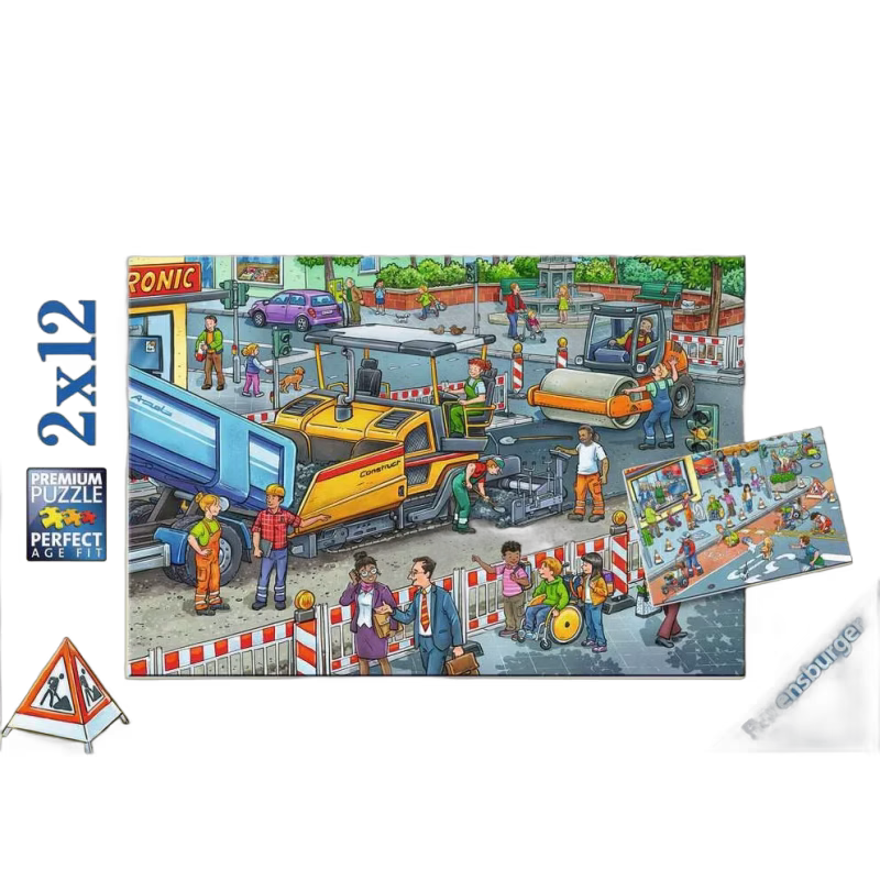 Ravensburger Pussel Road Construction Site 2x12 Bitar