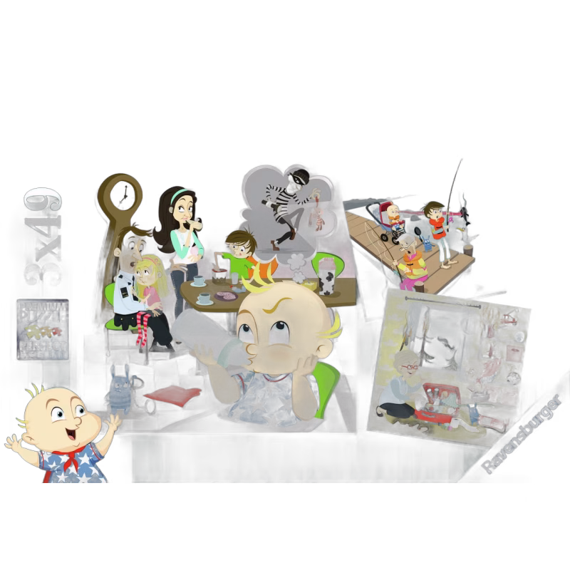 Ravensburger Pussel Super Charlie 3-in-1