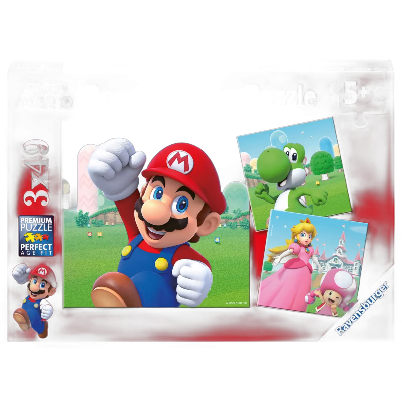 Ravensburger Pussel Super Mario, 3X49 Bitar