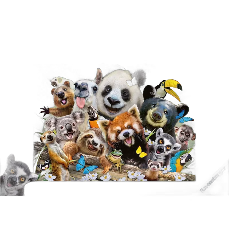 Ravensburger Pussel Vildjur Selfie 300 Bitar