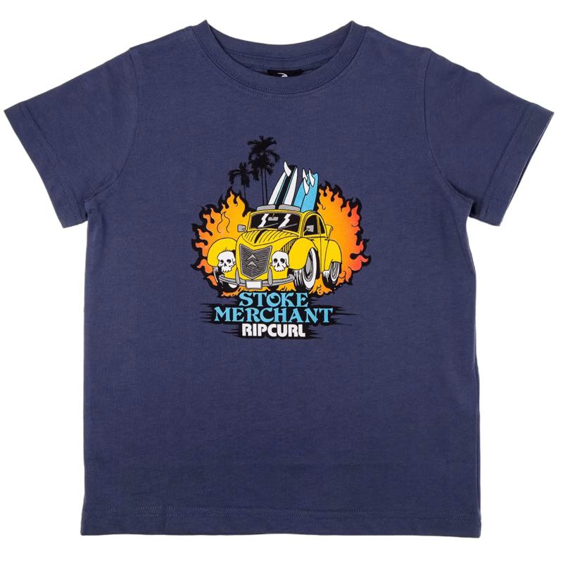 Rip Curl Arty SS Tee Groms T-shirt, Blue Indigo 110