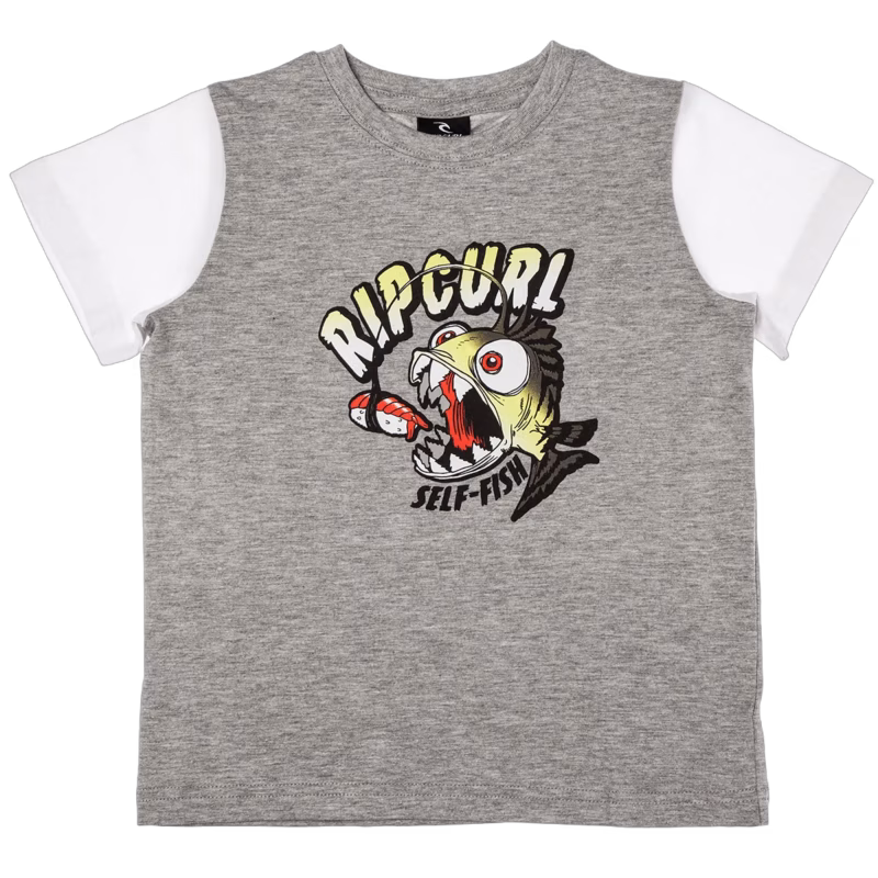 Rip Curl Arty SS Tee Groms T-shirt, Cement Marle 100