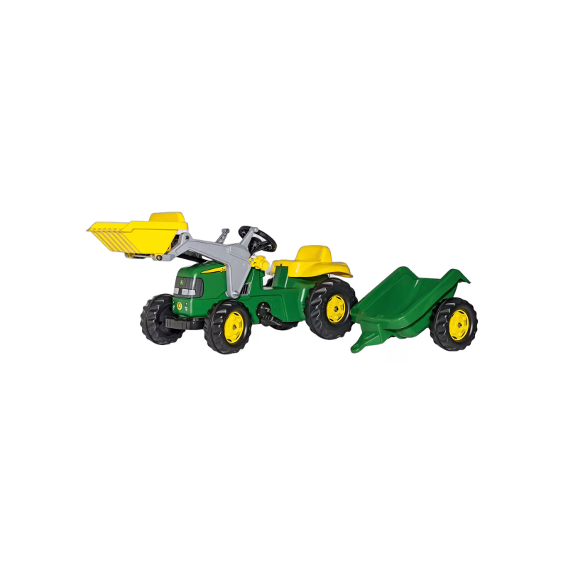Rolly Toys Tramptraktor med Lastare och Släp John Deere