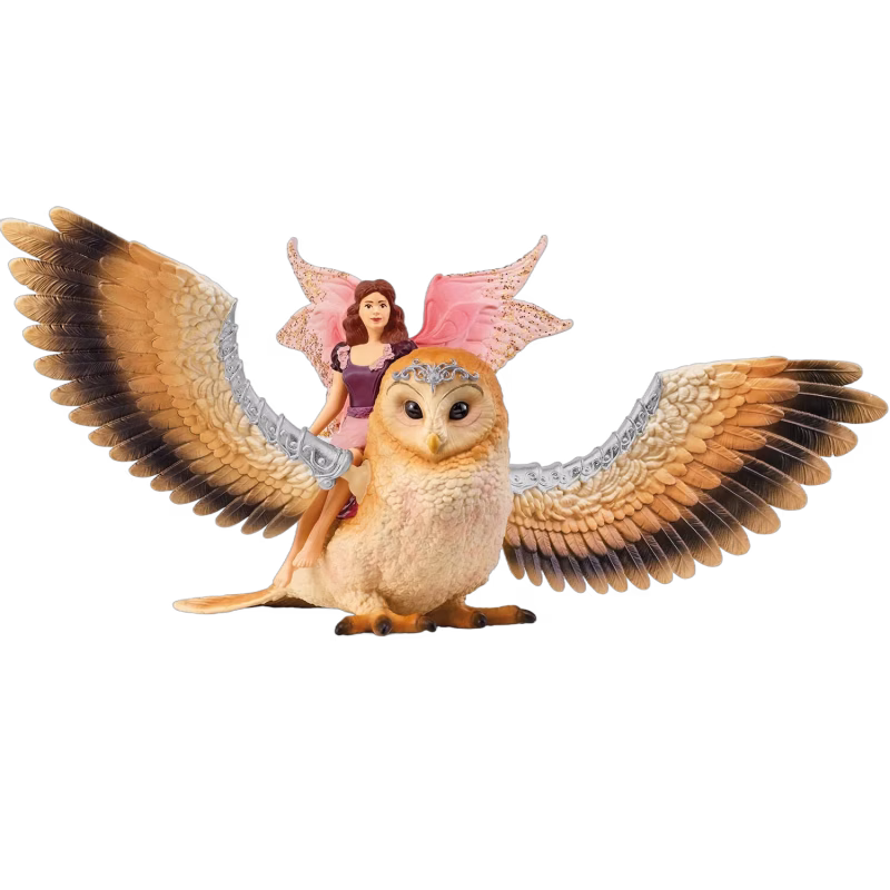 Schleich 70789 Uggla Fairy in Flight on Glam Owl