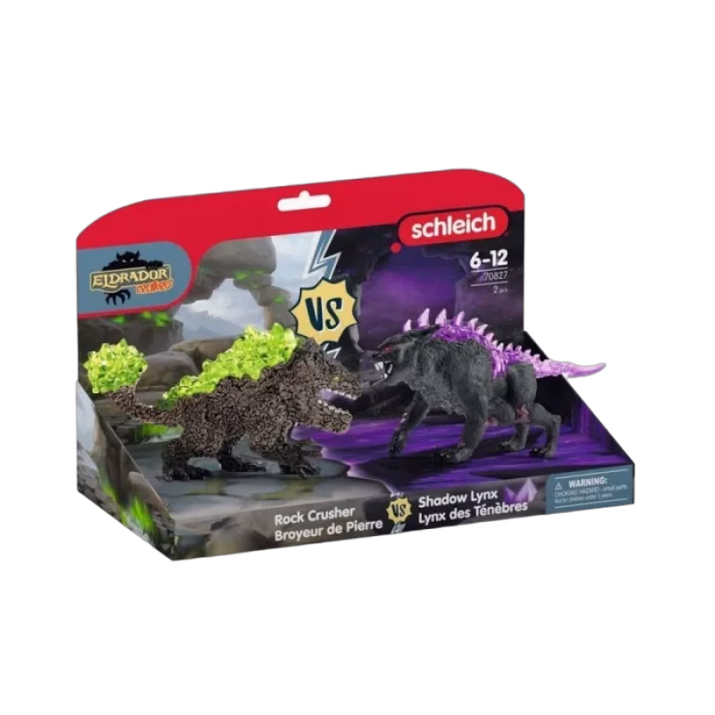 Schleich Shadow lynx vs. Rock crusher