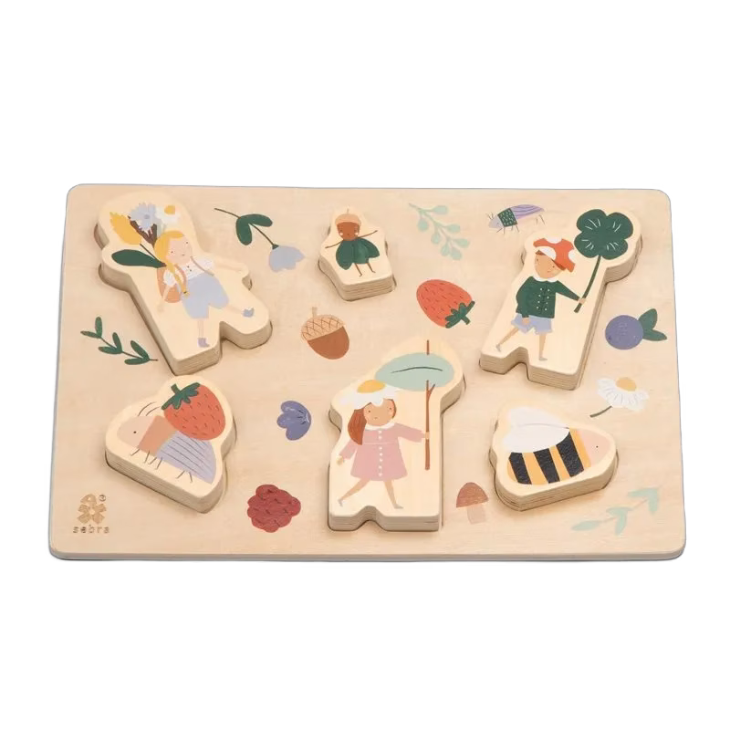 Sebra pussel i trä, pixie land