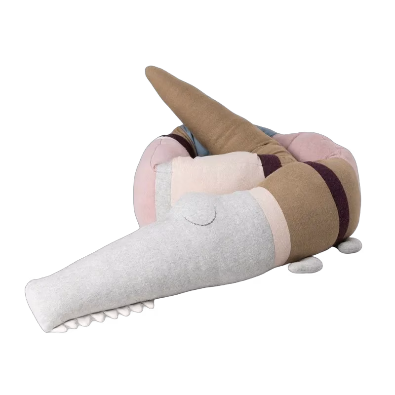 Sebra stickad Croco, powder rose mix