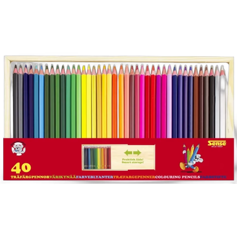Sense Träfärgpennor 40 st