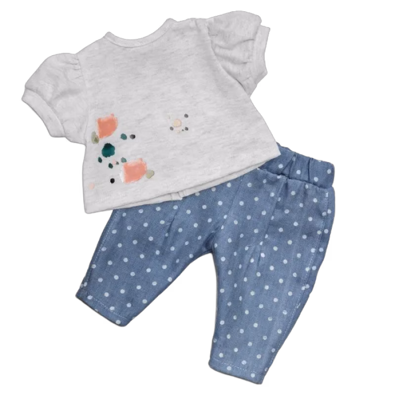 Skrållan Lillans Jeans och T-shirt (Grå/Blå)