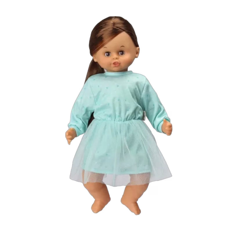 Skrållan Taldocka 45 cm (Mörkt hår)