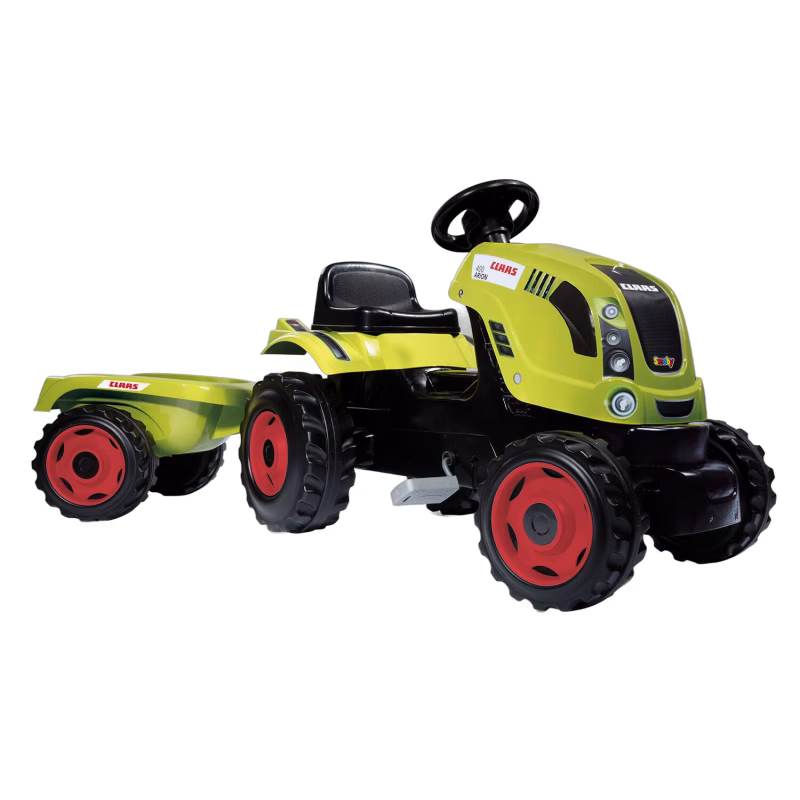 Smoby Claas Farmer Traktor Med Släp XL
