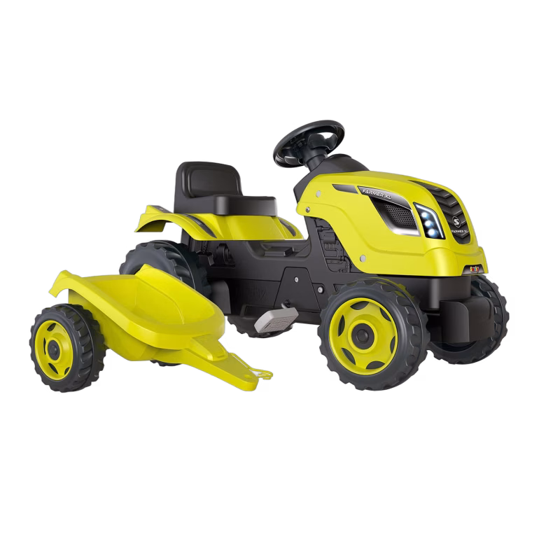Smoby  Farmer Traktor XL + Släpvagn, Grön