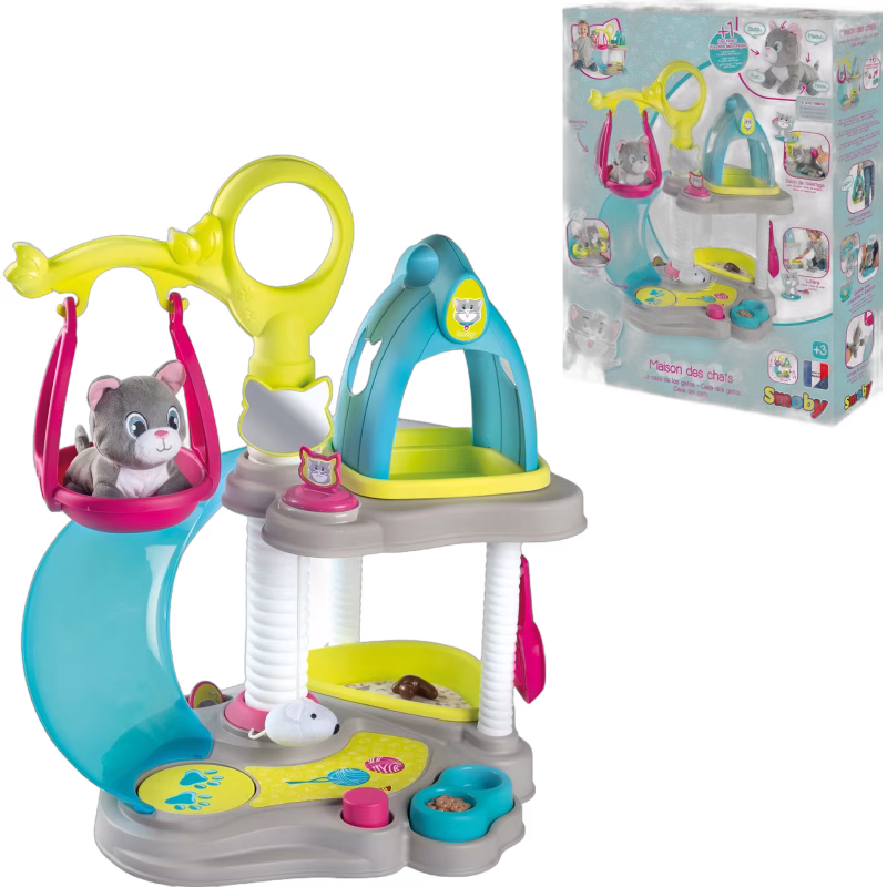 Smoby Katt Med Hus Och Tillbehör
