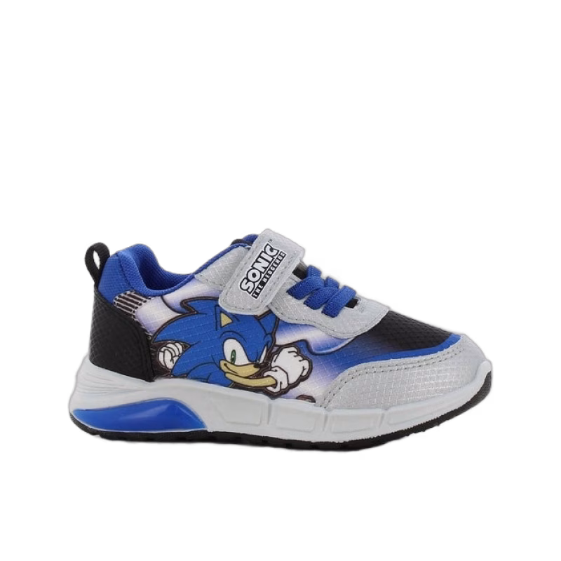 Sonic Blinkande Sneakers, Silver/Blue, 31