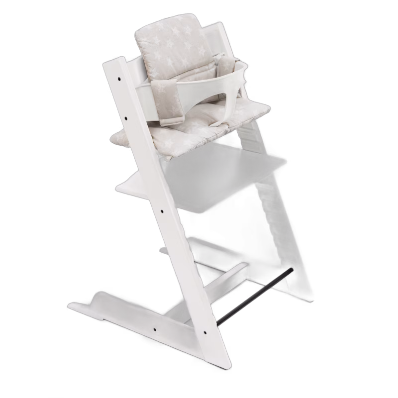 Stokke Tripp Trapp® Stol och Babyset White Inkl. Dyna (Star Silver)