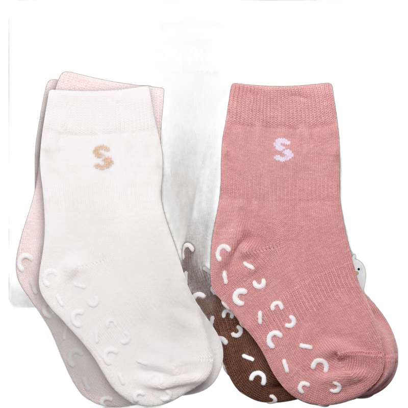 STUCKIES Strumpor Anti-slip 4-Pack, Rosie, 19-21