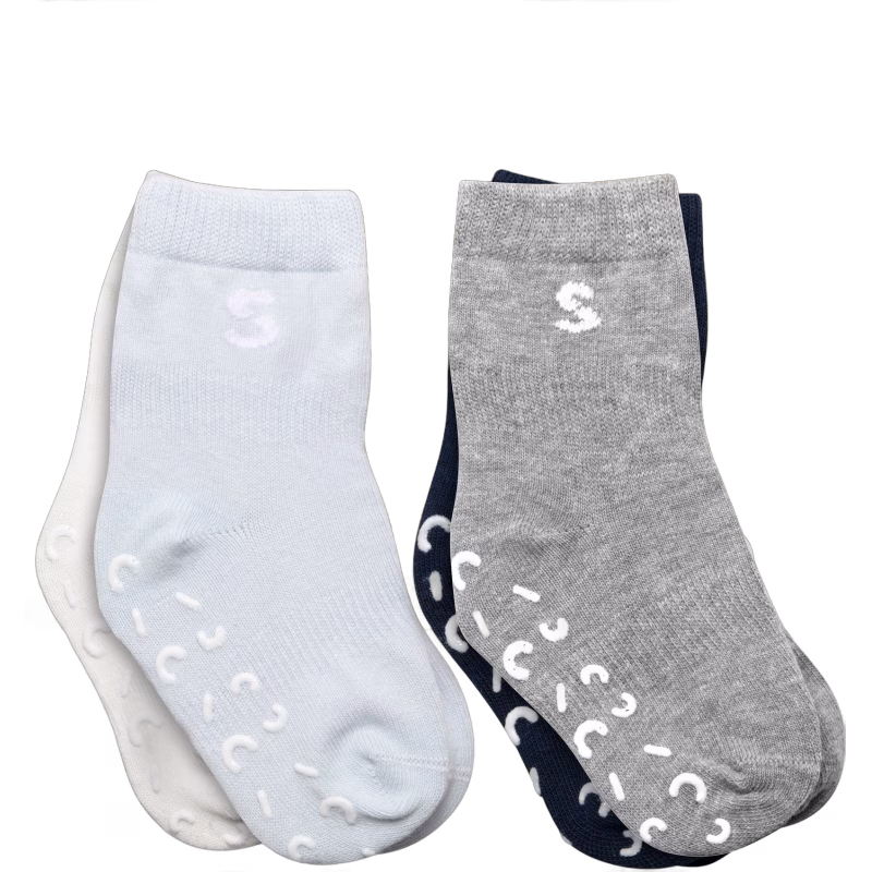 STUCKIES Strumpor Anti-slip 4-Pack, Wavy, 25-27