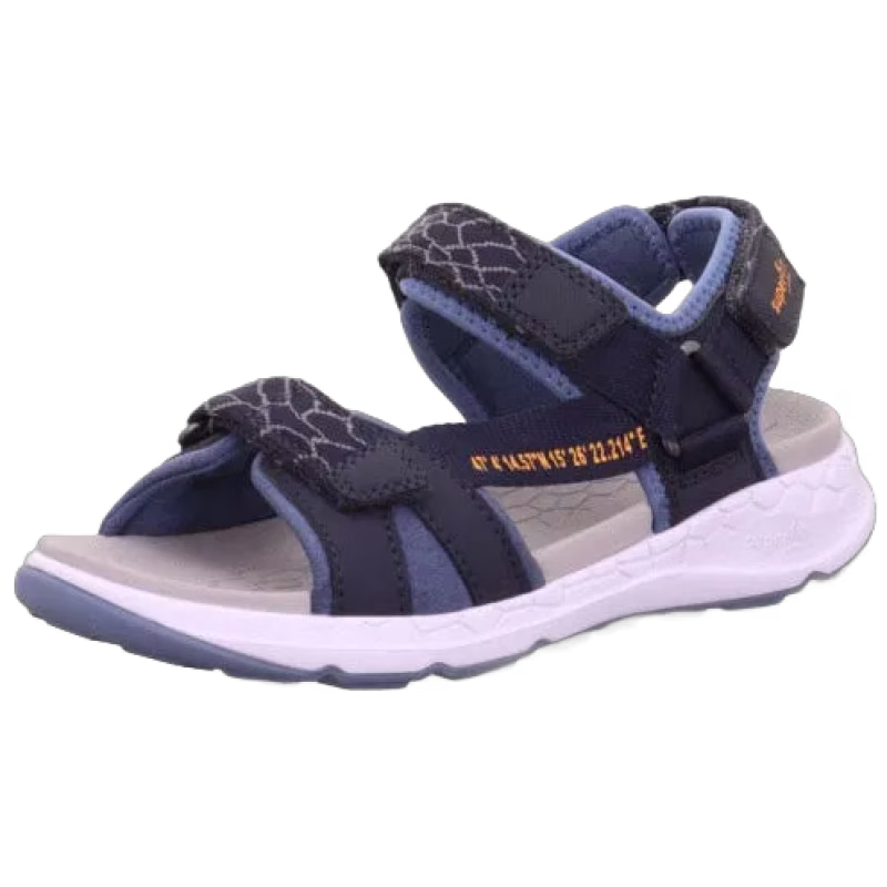 Superfit Criss Cross Sandaler, Blå/Orange, 32