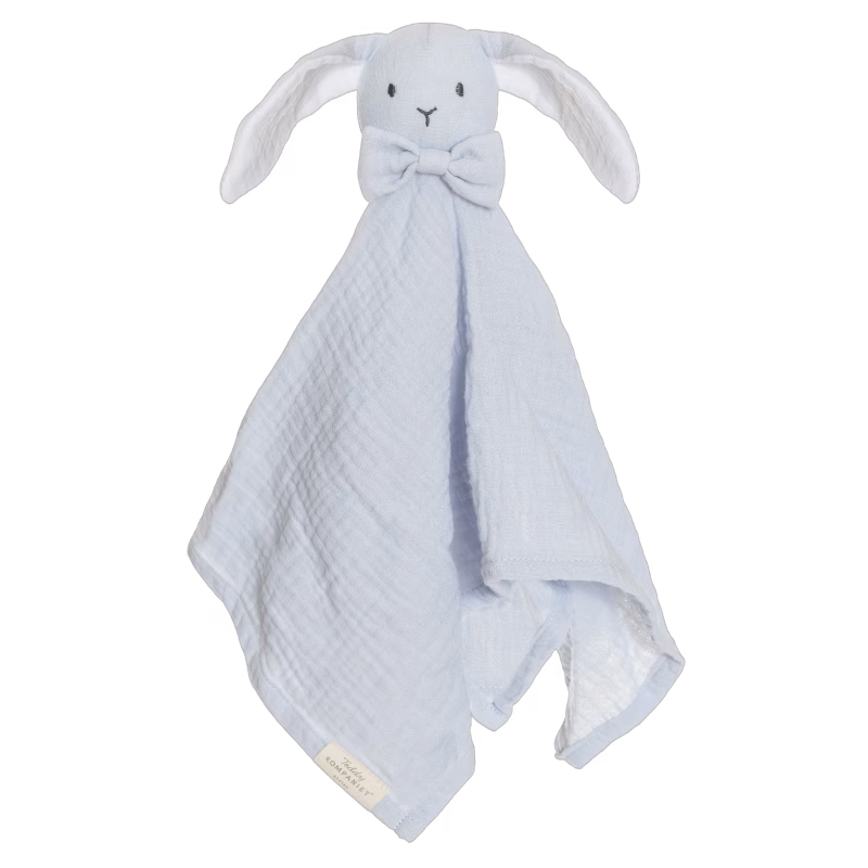 Teddykompaniet Diinglisar  Kanin Snuttefilt Muslin, Babyblå