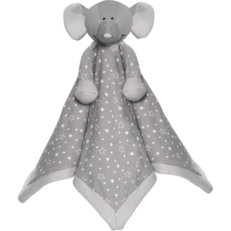 Teddykompaniet Diinglisar Snuttefilt Organic Stars Elefant, Grå