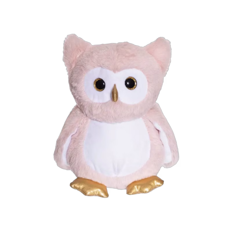 Teddykompaniet Självlysande Uggla Rosa