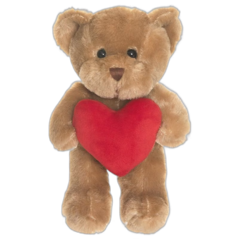 Teddykompaniet Theo Nalle med hjärta 19 cm  (Brun)