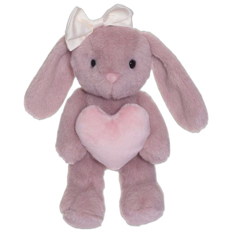 Teddykompaniet Tyra Kanin med hjärta 20 cm (Dimrosa)
