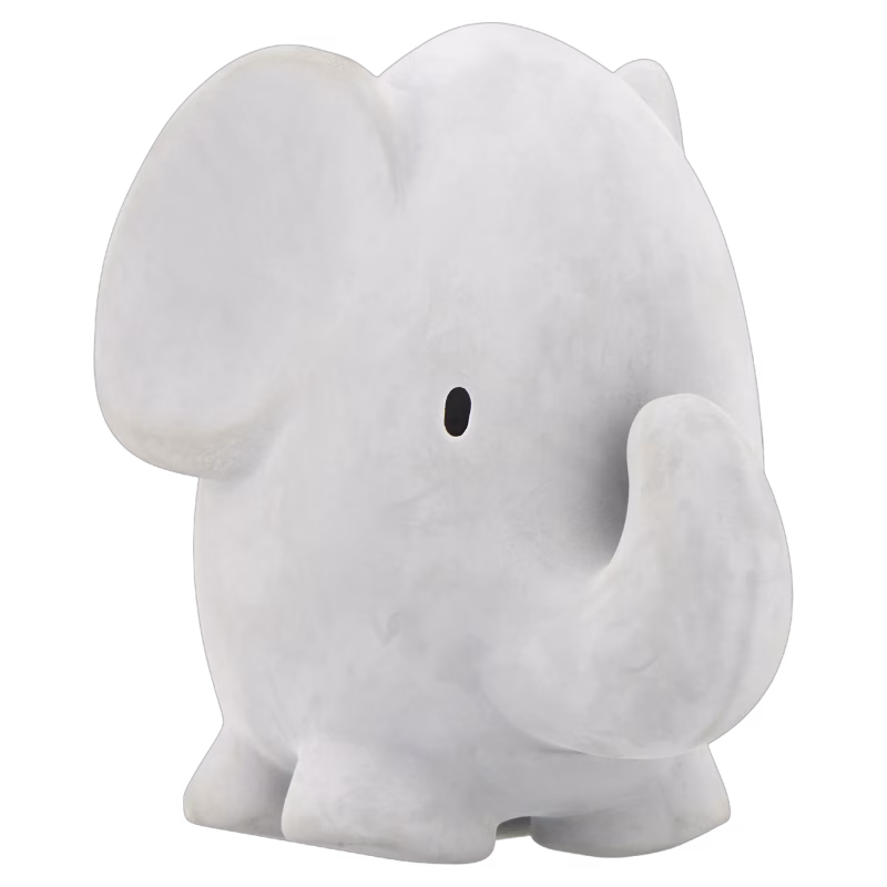 Tikiri Natural Rubber Elephant Skallra, Grå