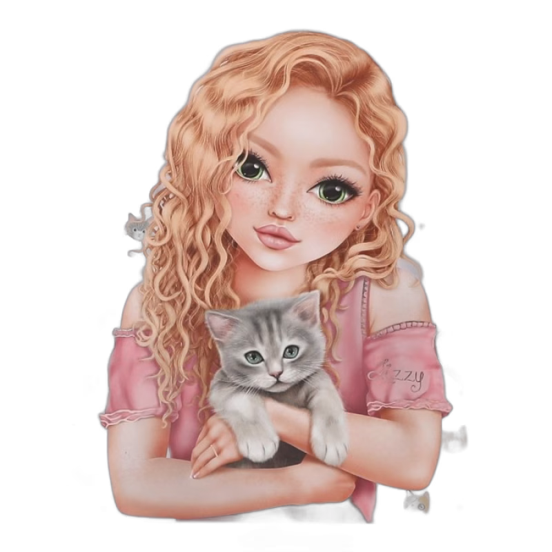 TOPModel Dagbok med hjärtlås (Kitty)